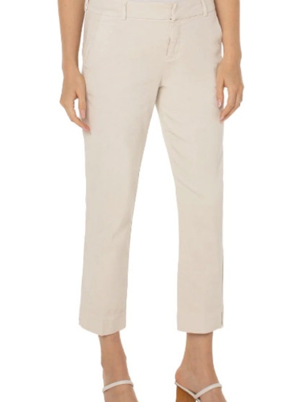 Liverpool Women's Cropped Ankle Pants in Cream